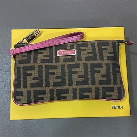 fendi wristlet bag|authentic fendi wallet.